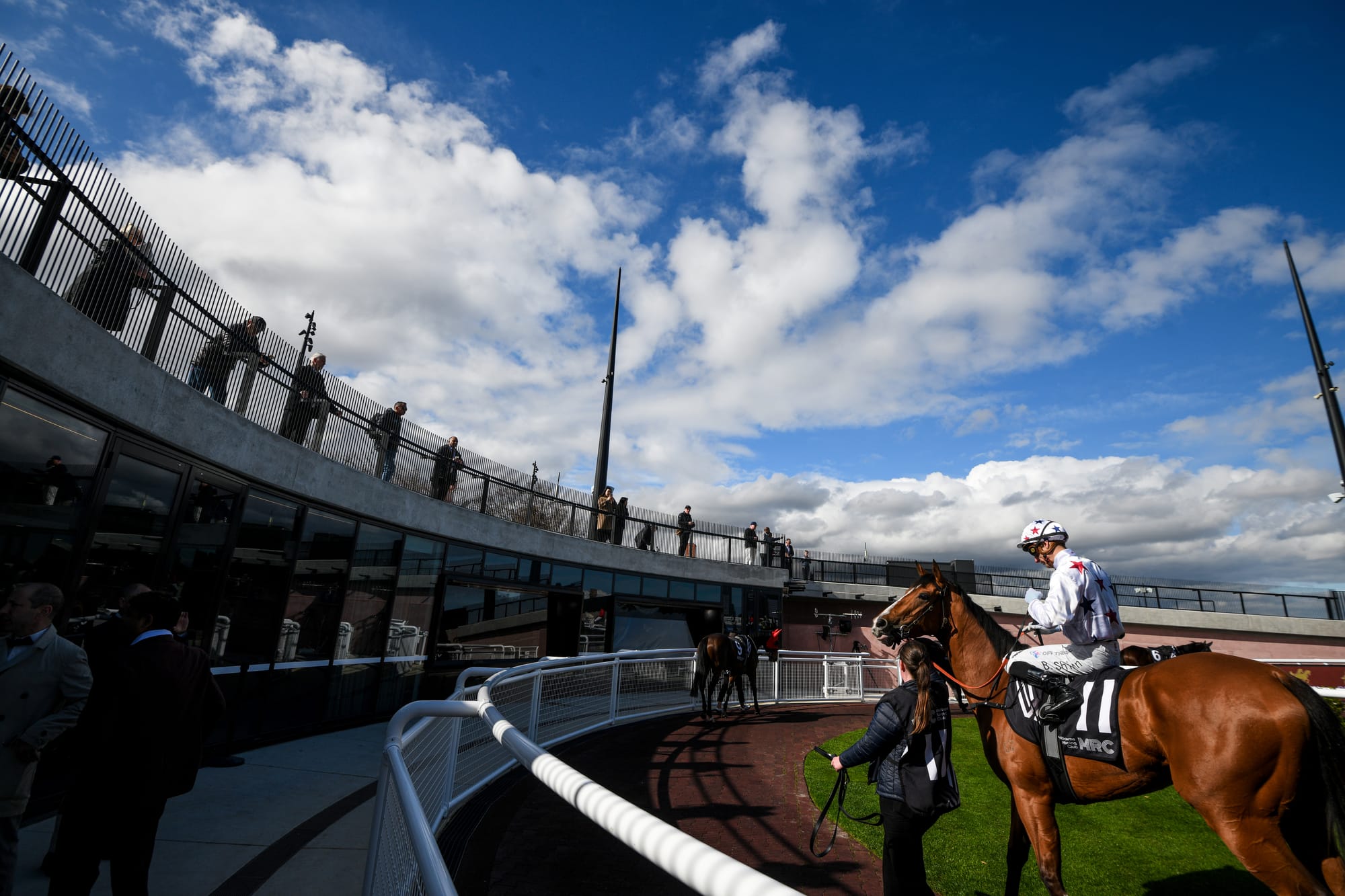 The much-scrutinised Caulfield mounting yard.