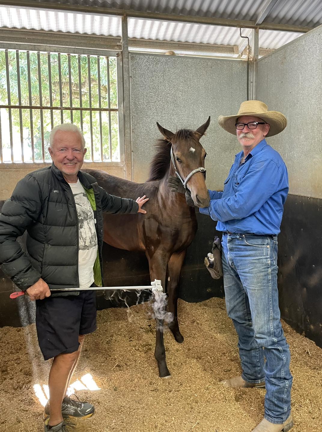 Robert Crabtree with the last foal 