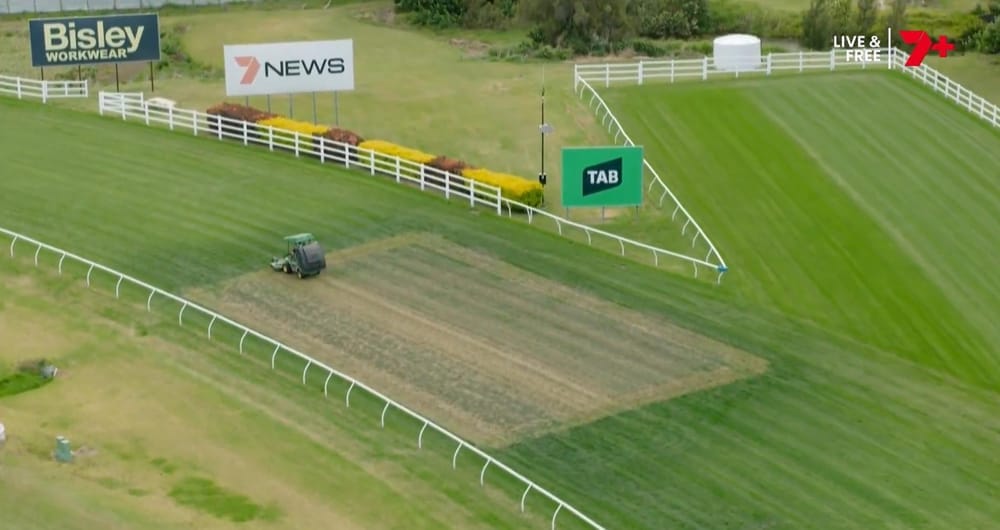 The poisoned section of the Gold Coast Turf Club track