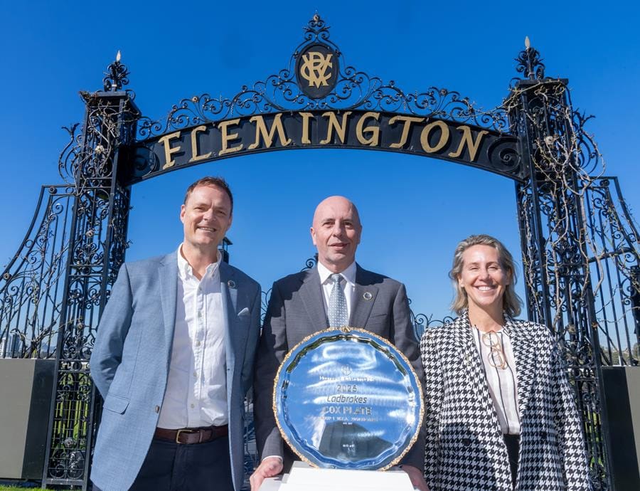 RV CEO Aaron Morrison, MVRC's Michael Browell and VRC CEO Kylie Rogers.